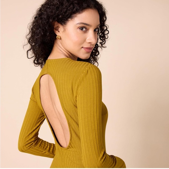 Daily Ritual Large  Ribbed Long Sleeve Maxi Dress - NWT - Picture 4 of 7